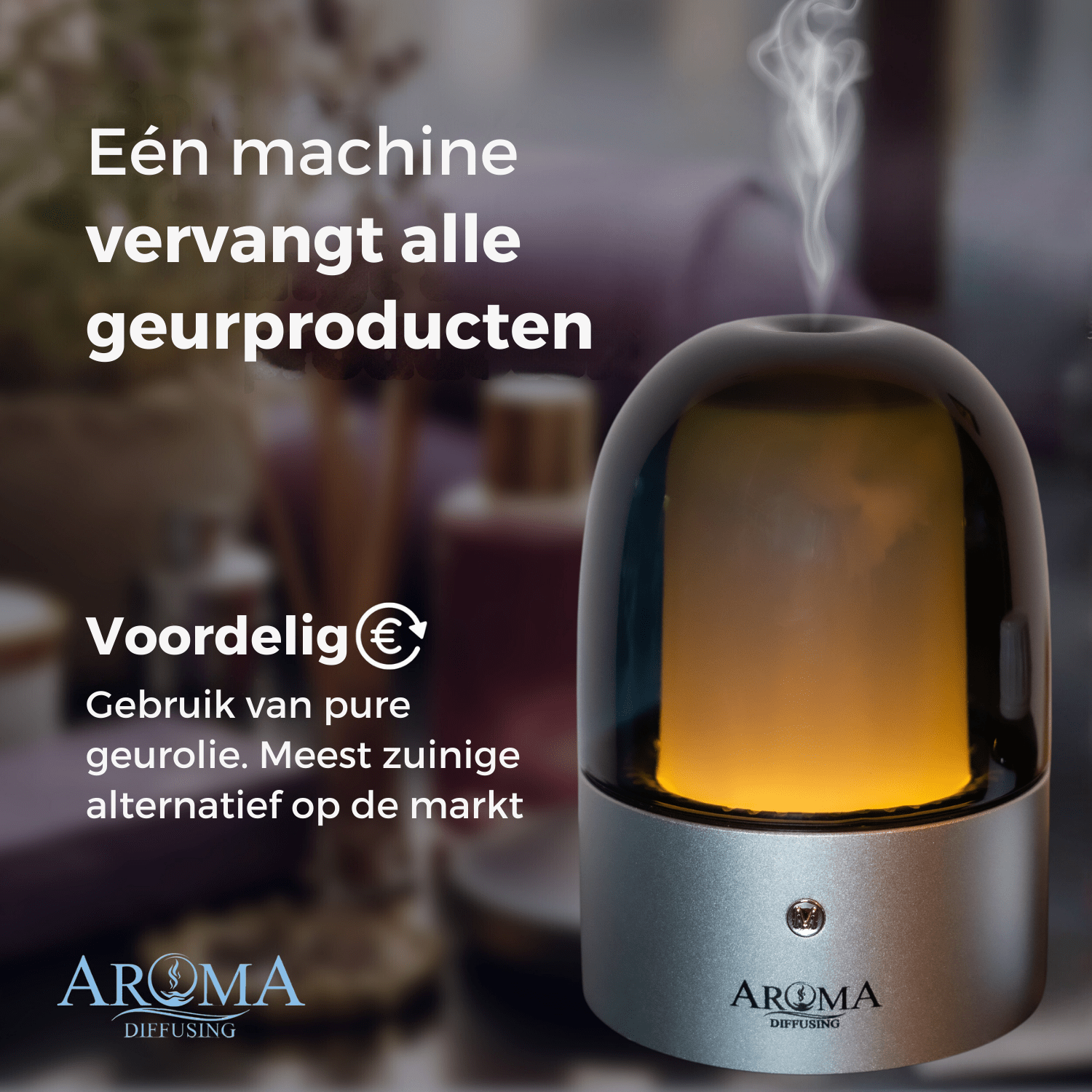 Minimalistische professionele aroma diffuser die alle andere geurproducten vervangt - Geurmachine Mood 60m2 - AromaDiffusing