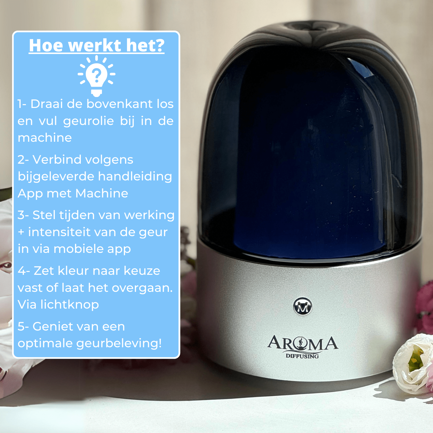 AromaDiffusing Aroma Diffuser Geurmachine Geurmachines Kantoor - Geurmachine Mood 60m2 - AromaDiffusing