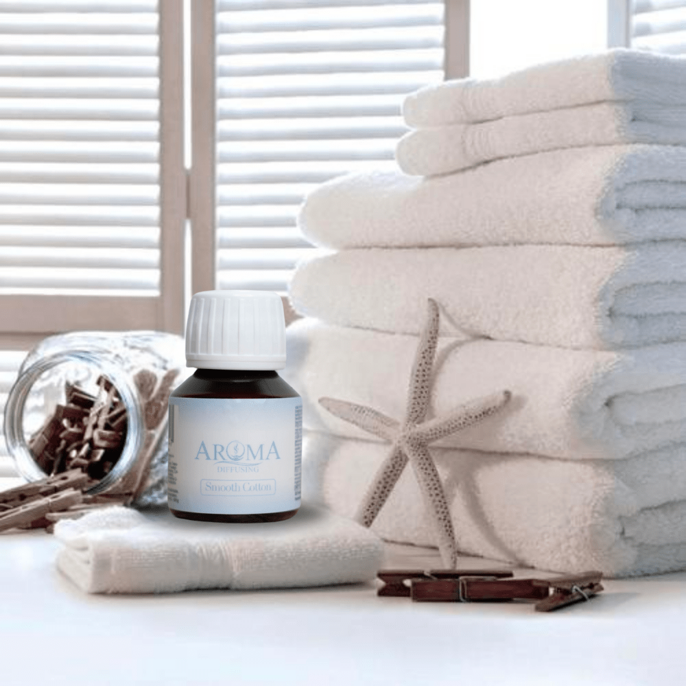 AromaDiffusing Geurolien Inhoud 50 ML Geuren Olie Verschillende Geuren Smooth Cotton - Mix en Test Set Geurolie - 3x 50ml + Reiniger (Gratis) - AromaDiffusing