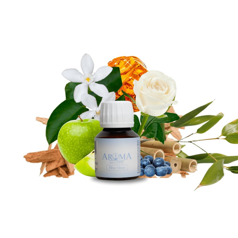AromaDiffusing Geurolien Inhoud 50 ML Geuren Olie Verschillende Geuren Blue Oasis - Mix en Test Set Geurolie - 3x 50ml + Reiniger (Gratis) - AromaDiffusing