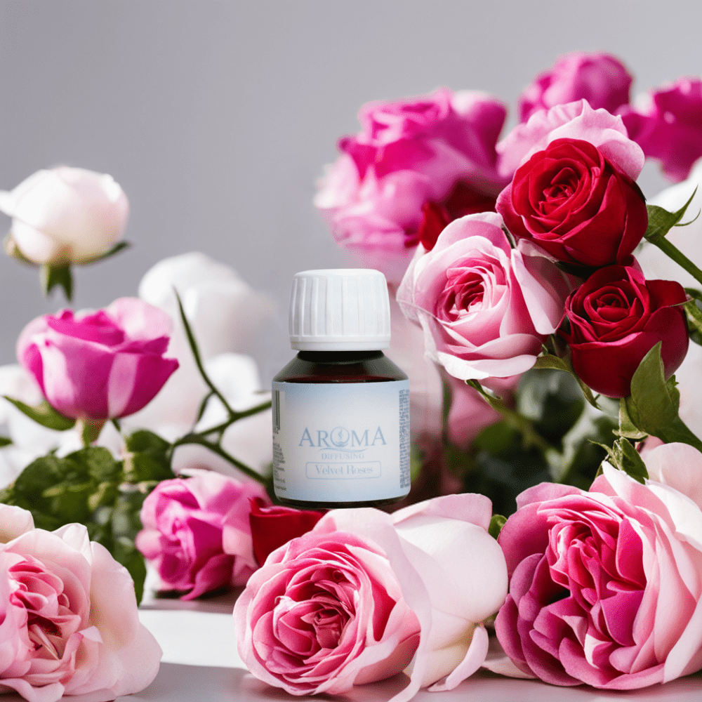 AromaDiffusing Geurolien Inhoud 50 ML Geuren Olie Verschillende Geuren Velvet Roses - Mix en Test Set Geurolie - 3x 50ml + Reiniger (Gratis) - AromaDiffusing