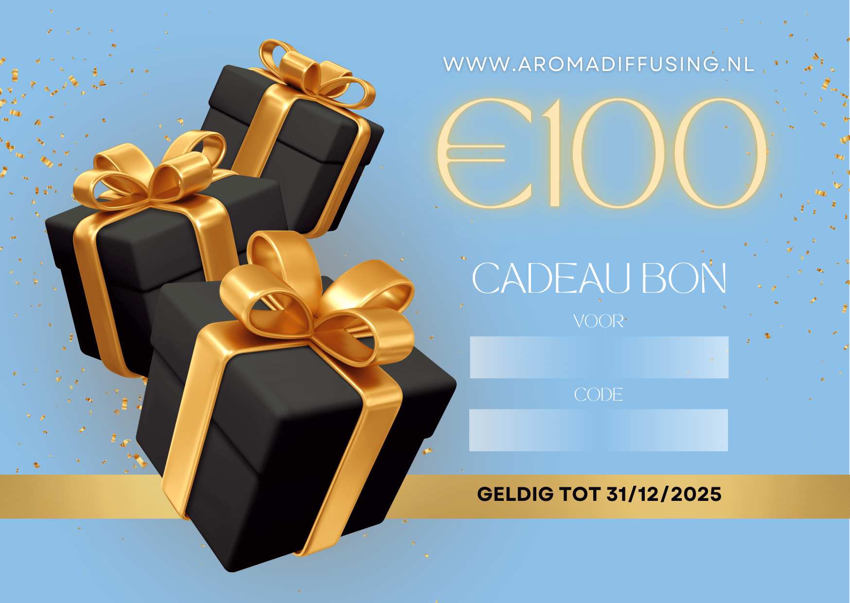 AromaDiffusing Cadeau Bon €100 - AromaDiffusing Cadeau Bon €100 - AromaDiffusing
