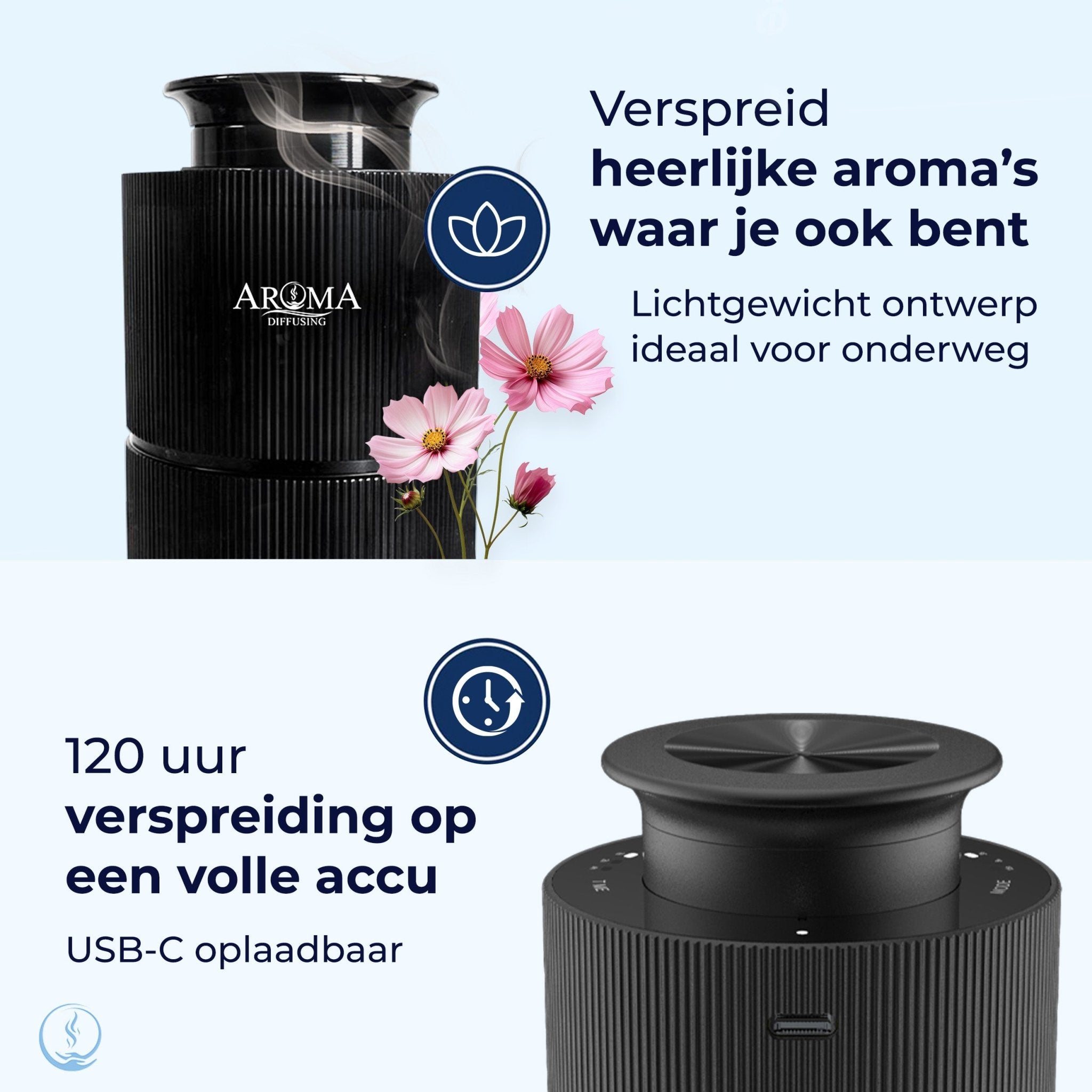 Geurmachine mini werking aroma diffuser geurverspreider geurolie auto geur - Bestselling Vanilla Bundel - AromaDiffusing