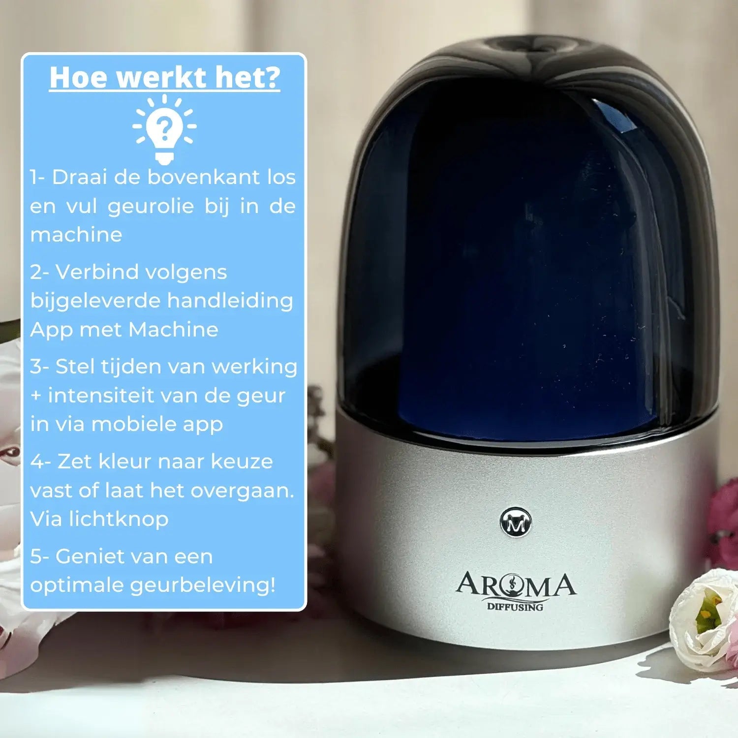 AromaDiffusing Aroma Diffuser Geurmachine Geurmachines Kantoor - Geurmachine Mood (tot 60m²) - AromaDiffusing